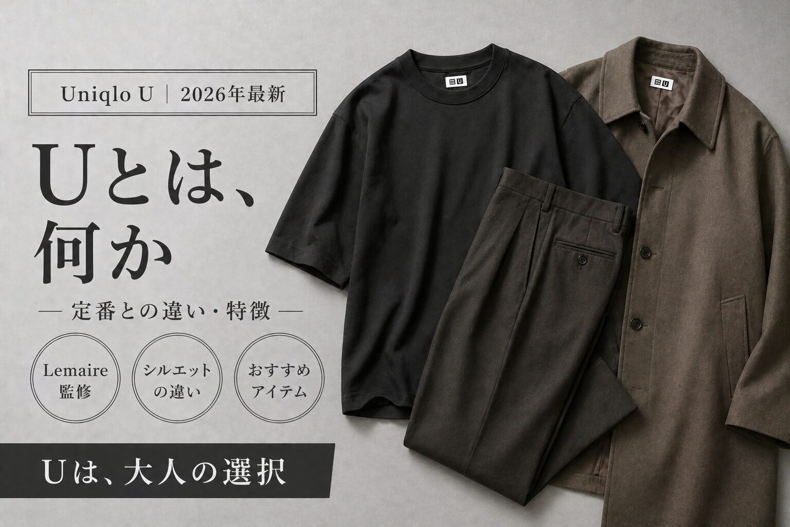 ユニクロU（Uniqlo U）とは？2026年最新｜定番ラインとの違い・特徴・おすすめアイテムを解説