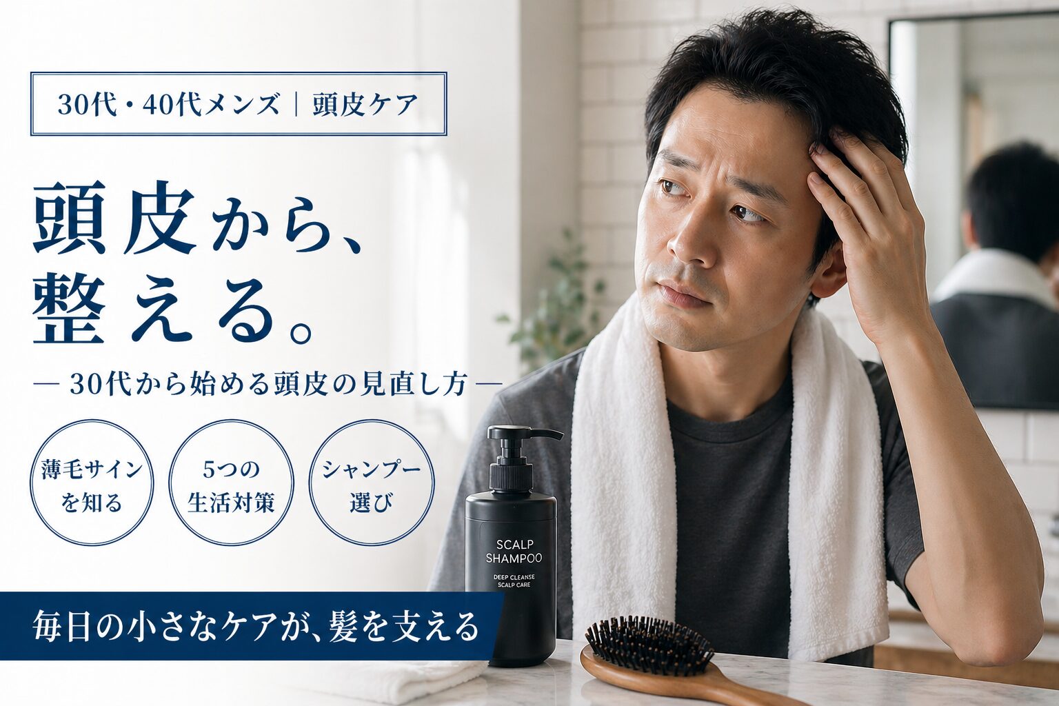 30代・40代男性の薄毛対策｜本当に効く生活習慣と頭皮ケア習慣【2026年版】