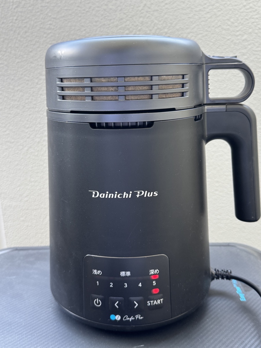 ダイニチ カフェプロの実機。焙煎度合いを選ぶ操作パネル