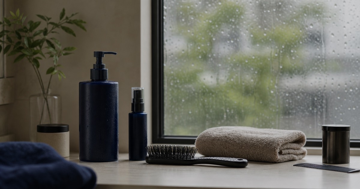 【梅雨のヘアケア】30〜40代メンズの「うねる髪」を朝から夕方まで整える方法【2026年版】