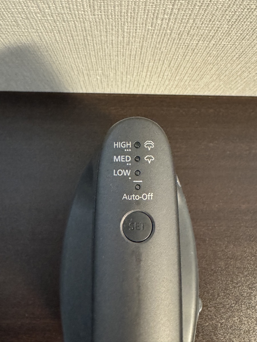 NI-FS790 のスチーム切替パネル（HIGH・MED・LOW・Auto-Off）